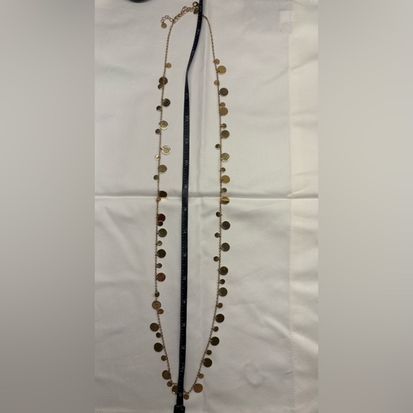 Lia Sophia Gold Coin Necklace Long Chain Layering Statement Jewelry - Picture 2 of 9